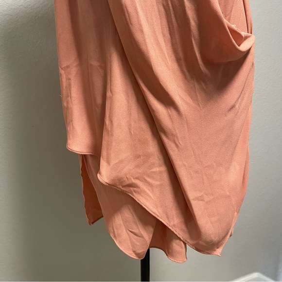 ASTR The Label Faux Wrap Front Tunic Womens MEDIUM Sleeveless Peach - Picture 3 of 6